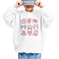 Back To School Coquette Bow Pencil School Students Girls Graphic Kid Sweatshirt Back To School Coquette Bow Pencil School Students Girls Graphic Kid Sweatshirt