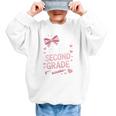Back To School Cute Pink Coquette Girls Hello Second Grade Graphic Kid Sweatshirt Back To School Cute Pink Coquette Girls Hello Second Grade Graphic Kid Sweatshirt