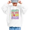 Back To School First Day Of School Happy To See Your Face Graphic Kid Sweatshirt