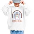 Blessed Principal Back To School Boho Rainbow Premium Tri-Blend Graphic Kid Sweatshirt