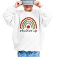 Bus Driver Rainbow Appreciation Day Hello Back To School Graphic Kid Sweatshirt