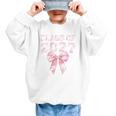 Class Of 2027 Preppy Coquette Bow Back To School Graduation Premium Tri-Blend Graphic Kid Sweatshirt