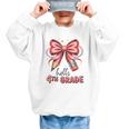Coquette 4th Grade First Day Of Back To School Girls Outfits Graphic Kid Sweatshirt
