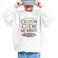 Crayon Crew Member Back To School Coloring Art Classes Graphic Kid Sweatshirt