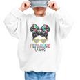 Fifth Grade Vibes Messy Hair Bun Girl Back To School 5th Graphic Kid Sweatshirt Fifth Grade Vibes Messy Hair Bun Girl Back To School 5th Graphic Kid Sweatshirt