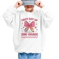 First Day Of 2nd Grade Coquette Back To School Girls Kids Graphic Kid Sweatshirt First Day Of 2nd Grade Coquette Back To School Girls Kids Graphic Kid Sweatshirt