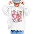 Girls 2nd Grade Vibes Coquette Pink Bow Back To School Graphic Kid Sweatshirt Girls 2nd Grade Vibes Coquette Pink Bow Back To School Graphic Kid Sweatshirt