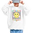 Girls 2nd Grade Vibes Smile Face Back To School Second Grade Graphic Kid Sweatshirt