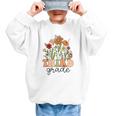 Groovy Third Grade Wildflowers Back To School 3rd Grade Graphic Kid Sweatshirt