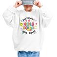Groovy Watch Out Middle School Here I Come Back To School Graphic Kid Sweatshirt Groovy Watch Out Middle School Here I Come Back To School Graphic Kid Sweatshirt