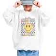 Hello Kindergarten Hippie Smile Face Back To School Graphic Kid Sweatshirt Hello Kindergarten Hippie Smile Face Back To School Graphic Kid Sweatshirt