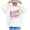 Hello Second 2nd Grade Leopard Tie Dye Girl Back To School Graphic Kid Sweatshirt Hello Second 2nd Grade Leopard Tie Dye Girl Back To School Graphic Kid Sweatshirt