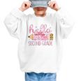 Hello Second Grade Pencil Tie Dye Coquette Back To School Graphic Kid Sweatshirt Hello Second Grade Pencil Tie Dye Coquette Back To School Graphic Kid Sweatshirt