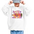 Hello Third Grade Back To School Pencil Tie Dye 3rd Grade Performance Graphic Kid Sweatshirt