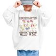 Kindergarten Wild West Goose Cowboy Goose Back To School Graphic Kid Sweatshirt