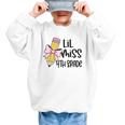 Lil Miss 4th Grade Coquette Bow Pencil Back To School Girls Graphic Kid Sweatshirt Lil Miss 4th Grade Coquette Bow Pencil Back To School Girls Graphic Kid Sweatshirt