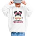 Little Miss 3rd Grade Messy Bun Back To School Graphic Kid Sweatshirt Little Miss 3rd Grade Messy Bun Back To School Graphic Kid Sweatshirt