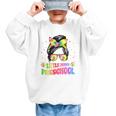 Little Miss Preschool Messy Bun Tie Dye Back To School Girls Graphic Kid Sweatshirt Little Miss Preschool Messy Bun Tie Dye Back To School Girls Graphic Kid Sweatshirt