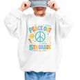 Peace Out 5th Grade Retro Back To School Students Graphic Kid Sweatshirt Peace Out 5th Grade Retro Back To School Students Graphic Kid Sweatshirt