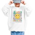 Peace Love 6th Grade Smile Face Back To School Sixth Grade Graphic Kid Sweatshirt