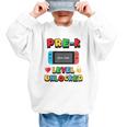 Pre-K Level Unlocked Back To School Video Game Graphic Kid Sweatshirt Pre-K Level Unlocked Back To School Video Game Graphic Kid Sweatshirt