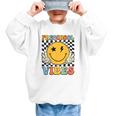 Preschool Vibes Retro Groovy Back To School Pre-K Graphic Kid Sweatshirt Preschool Vibes Retro Groovy Back To School Pre-K Graphic Kid Sweatshirt
