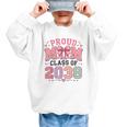 Proud Mom Class Of 2038 Retro Kindergarten Back To School Graphic Kid Sweatshirt Proud Mom Class Of 2038 Retro Kindergarten Back To School Graphic Kid Sweatshirt