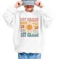 Retro 1st Grade Daisy Colorful Back To School First Grade Graphic Kid Sweatshirt Retro 1st Grade Daisy Colorful Back To School First Grade Graphic Kid Sweatshirt