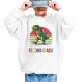 Roaring Into Second Grade T-Rex Back To School 2nd Grade Premium Tri-Blend Graphic Kid Sweatshirt