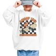 Rolling Into Kindergarten Retro Groovy Back To School Kids Graphic Kid Sweatshirt