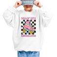 Rolling Into Kindergarten Roller Skating Girl Back To School Graphic Kid Sweatshirt Rolling Into Kindergarten Roller Skating Girl Back To School Graphic Kid Sweatshirt