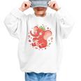 Strawberry Elephant Italian Brainrot Meme Back To School Comfort Colors Crop Top Graphic Kid Sweatshirt