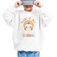 Welcome Back To School Raccoon First Day Of School Checkered Premium Tri-Blend Graphic Kid Sweatshirt