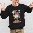 4th Grade Back To School Baseball Drip Ice Cream Game On Graphic Kid Sweatshirt