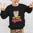6th Grade Squad Back To School Owl & Pencil Graphic Kid Sweatshirt 6th Grade Squad Back To School Owl & Pencil Graphic Kid Sweatshirt