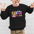 Aloha Pre-K Tropical Floral Beach Silly Goose Back To School Graphic Kid Sweatshirt