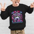 Back To School Bruh Im In 6th Grade Girls Bun Tie Dye Graphic Kid Sweatshirt