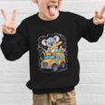 Back To School Koala School Bus 100 Days Of School Graphic Kid Sweatshirt Back To School Koala School Bus 100 Days Of School Graphic Kid Sweatshirt
