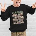 Back To School Senior 12th Grade Class Of 2025 Camouflage Graphic Kid Sweatshirt