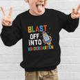 Blast Off Into Kindergarten Back To School Rocket Graphic Kid Sweatshirt