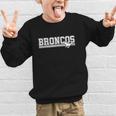 Broncos School Spirit Fan Team Broncos Back To School Graphic Kid Sweatshirt Broncos School Spirit Fan Team Broncos Back To School Graphic Kid Sweatshirt