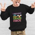 I Brought My First Grade Face First Day Back To School Graphic Kid Sweatshirt I Brought My First Grade Face First Day Back To School Graphic Kid Sweatshirt