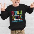 Bruh It's My First Day Of Junior Back To School Graphic Kid Sweatshirt