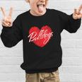 Bulldogs Heart Back To School Spirit R Graphic Kid Sweatshirt Bulldogs Heart Back To School Spirit R Graphic Kid Sweatshirt