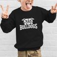 Bulldogs Mascot Back To School Team Spirit Graphic Kid Sweatshirt Bulldogs Mascot Back To School Team Spirit Graphic Kid Sweatshirt