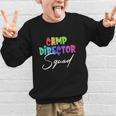 Camp Director Squad Counselor Camper Camping Back To School Graphic Kid Sweatshirt Camp Director Squad Counselor Camper Camping Back To School Graphic Kid Sweatshirt