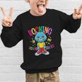 Cat Rocking I n My School Shoes Back To School Student Graphic Kid Sweatshirt