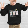 Coquette Back To School Silly Paras Build Character Graphic Kid Sweatshirt