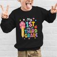 Cute My 1st Day Of Third Grade Pencil Back To School Girls Graphic Kid Sweatshirt