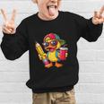 Cute Duck Lover Pencil Back To School Kids Boys Girls Graphic Kid Sweatshirt Cute Duck Lover Pencil Back To School Kids Boys Girls Graphic Kid Sweatshirt